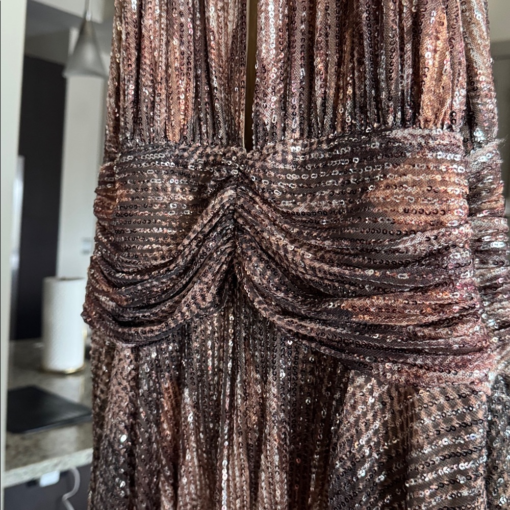 Ramy Brook Metallic Brown Maxi Dress - Picture 12 of 13